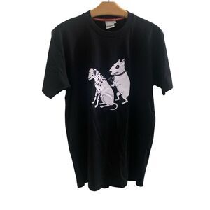 Black Dog Lover T-Shirt – Unisex Graphic Tee Dalmatian & Bull Terrier Tattoo